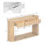 Console élégante avec design cannelé, glissières en métal et tablette de rangement ouverte-467654251
