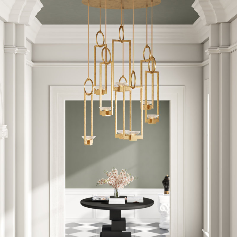 Delphi 8 - Light LED Pendant, Silver