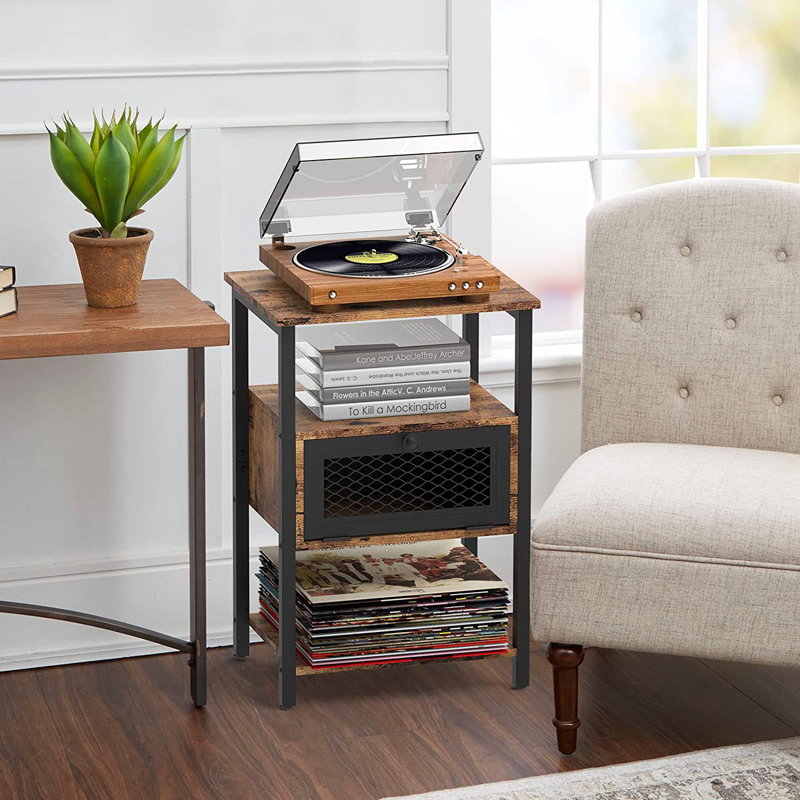 Getta End Table, Brown/Black