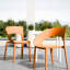 Chaise d'appoint simple orange tropicale pour espaces intérieurs, siège ergonomique, chaises de rangement faciles empilables-22192248
