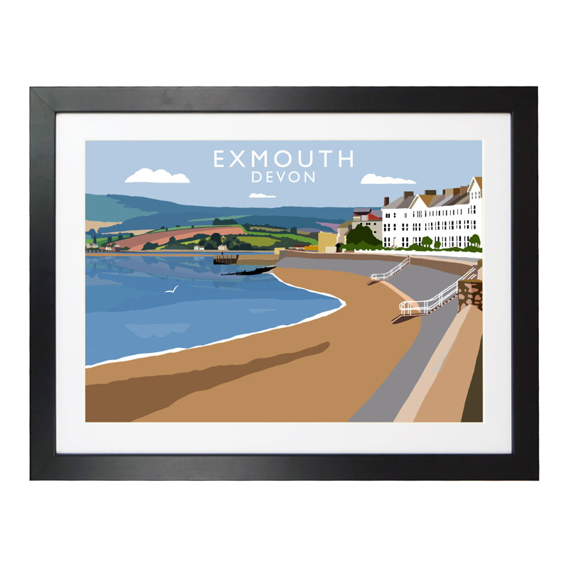 Exmouth by Richard O'Neil - Print, Black Wood Frame, 33.5 cm H x 43.5 cm W x 2.2 cm D