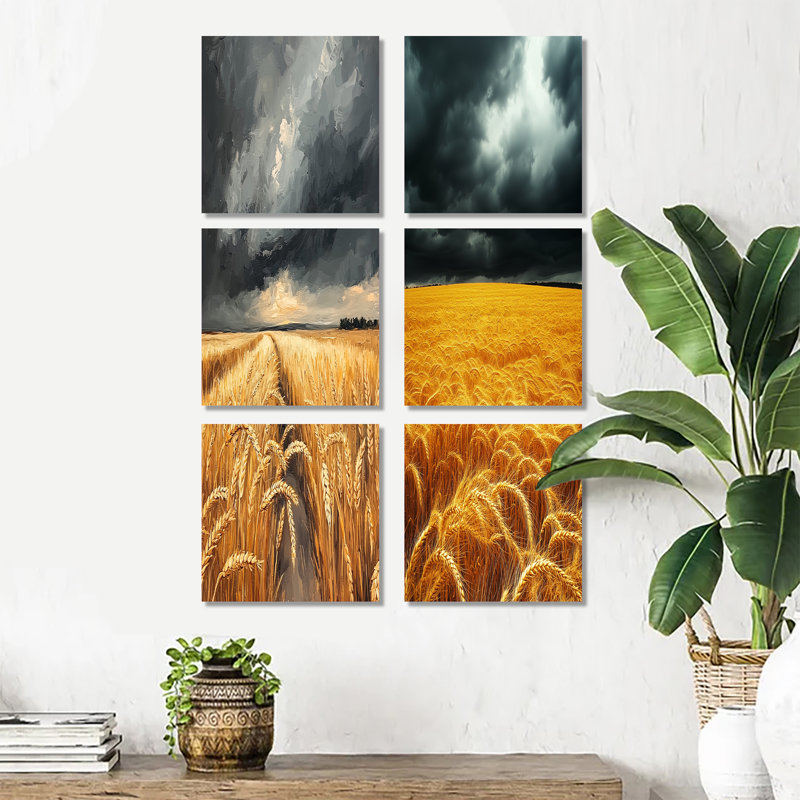 Poteat - Landscapes Canvas Art Print Set Of 6, Wrapped Canvas, Does Not Apply