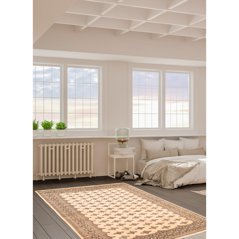 Tapis beige Finest Peshawar Bokhara 6 pi 1 po x 8 pi 2 po