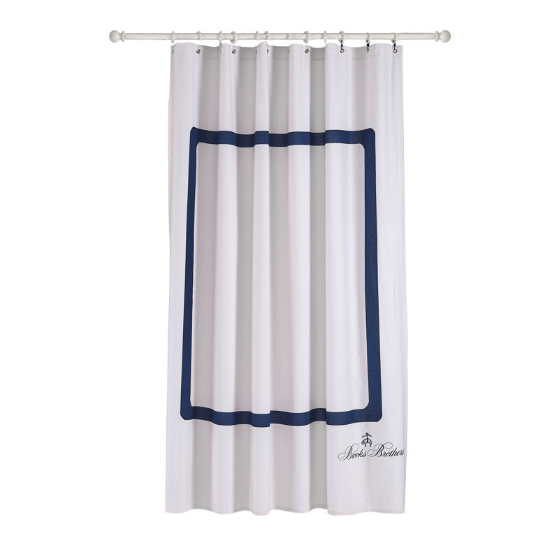 Cotton Shower Curtain, Silver