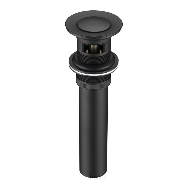 Bouchon de vidange de salle de bain avec trop-plein Pop-Up, Matte Black