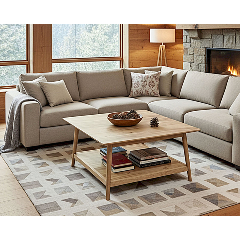 Offerman Solid Acacia Squre Coffee Table