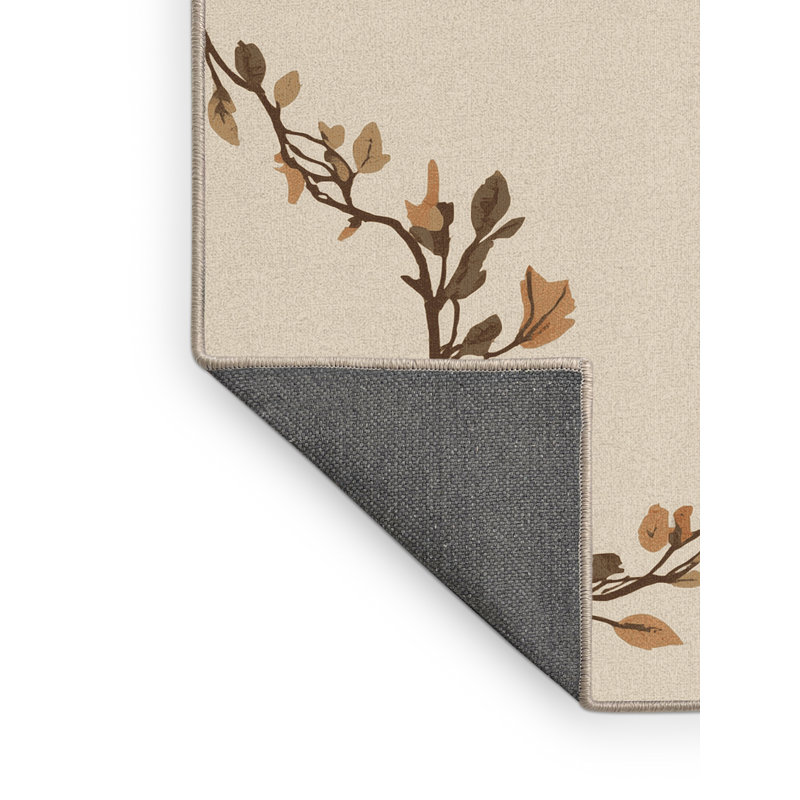 Soft Plush Escoto Thanksgiving Modern & Contemporary Abstract Area Rug in Beige – Beige Binding, 2x3