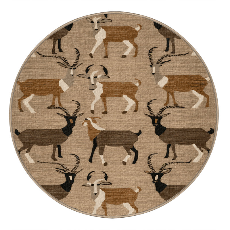  Tapis lavable Alpine, Rond 5 pi
