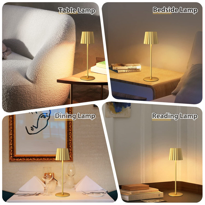 URBNLIVING Metal Table Lamp, Gold