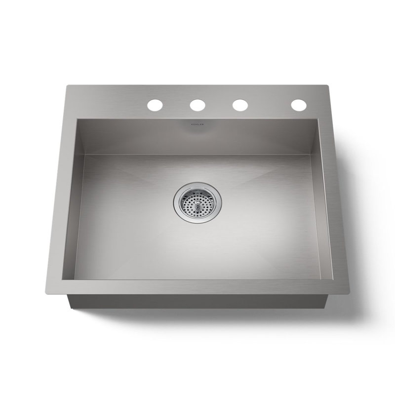 Vault 24-In X 18-1/4-In X 6-1/4-In Undermount Single-Bowl Kitchen Sink