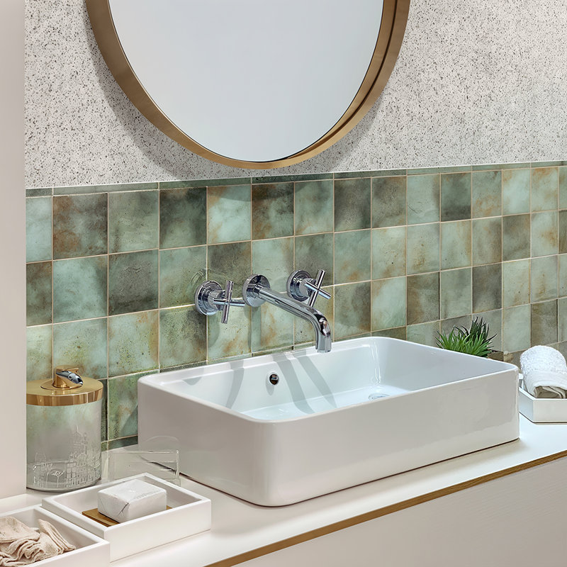 Antiek 7.9 L x 1.25 W Tile Trim, Sage Green
