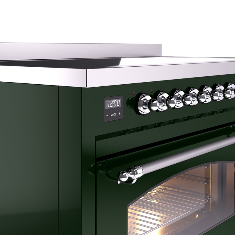 Cuisinière à induction 48 pouces avec 6 éléments à induction ILVE Nostalgie II Series (porte en verre)