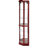 Adjustable Shelves In Cherry Look Lighted Corner Storage Cabinet Glass Curio With Lighting, Color, Storage, Intricate Carvings-80832013