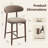 Upholstered Counter Height Bar Stool with Solid Wood legs-802183074-802183087