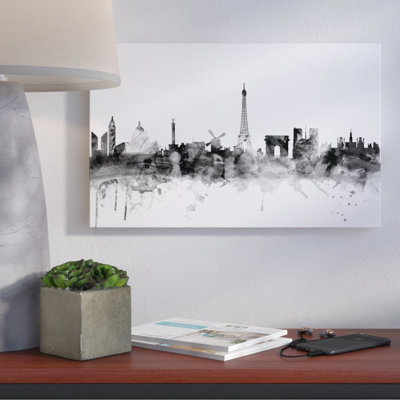 « paris france horizon », impression encadrée sur toile tendue