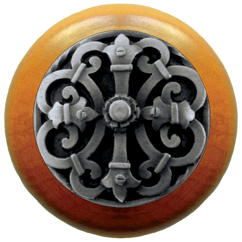 Olde World Mushroom Knob, Antique Pewter