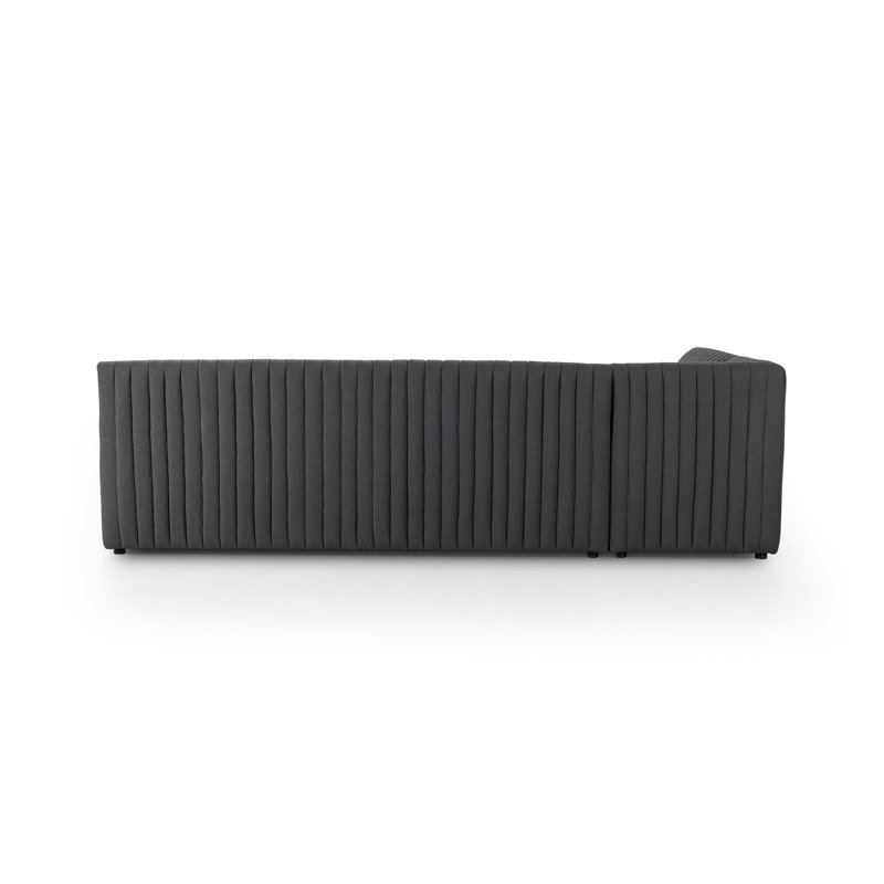 Augustine Modular Sectional, 31.5" H x 110" W x 66.5" D, Charcoal Polyester
