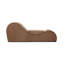 Chaise longue ergonomique en brun - noyau en mousse haute pour le soutien, housse lavable à la machine