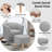  Sharolynn Upholstered Linen 27.6" Wide Swivel Barrel Chair with Ottoman-1267772706