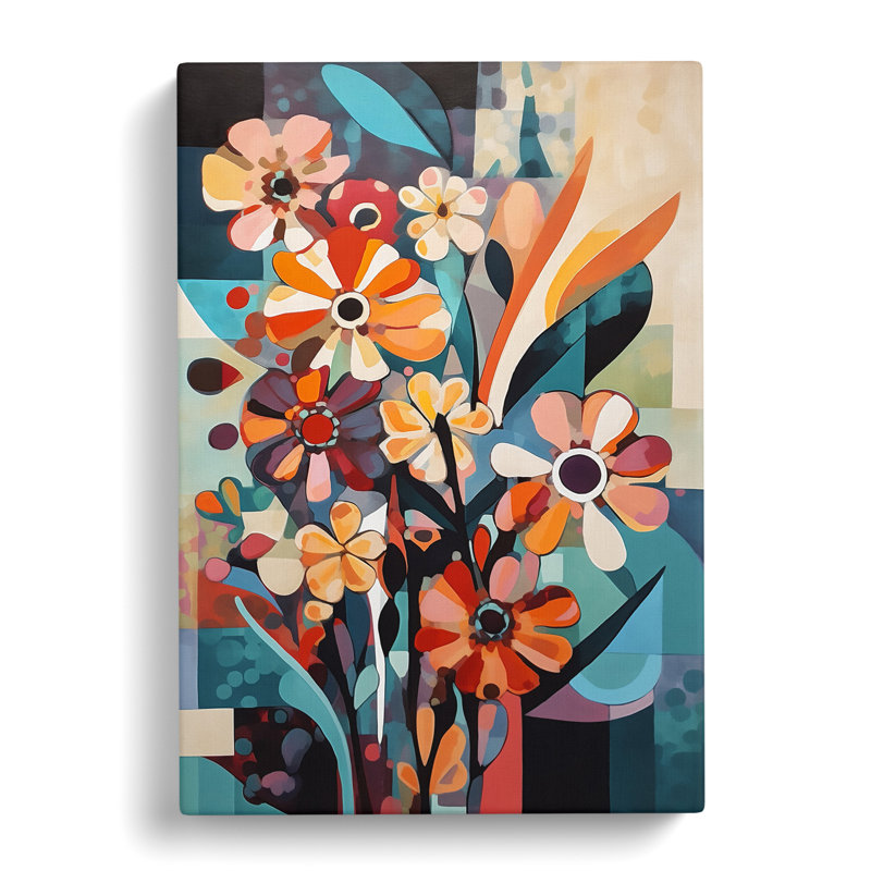 Menahan Flowers Constructivism Vol.3 - Wrapped Canvas, 50cm H x 35cm W x 3cm D