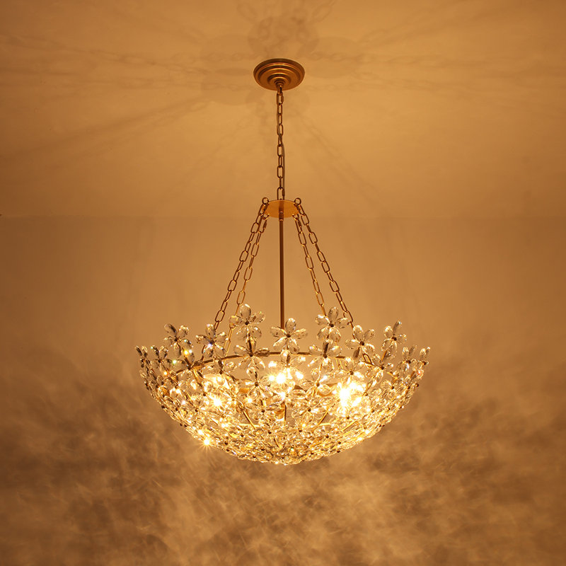 Lustre en cristal à 6 lumières Luxury