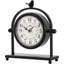 Horloge analogique silencieuse à piles en métal noir