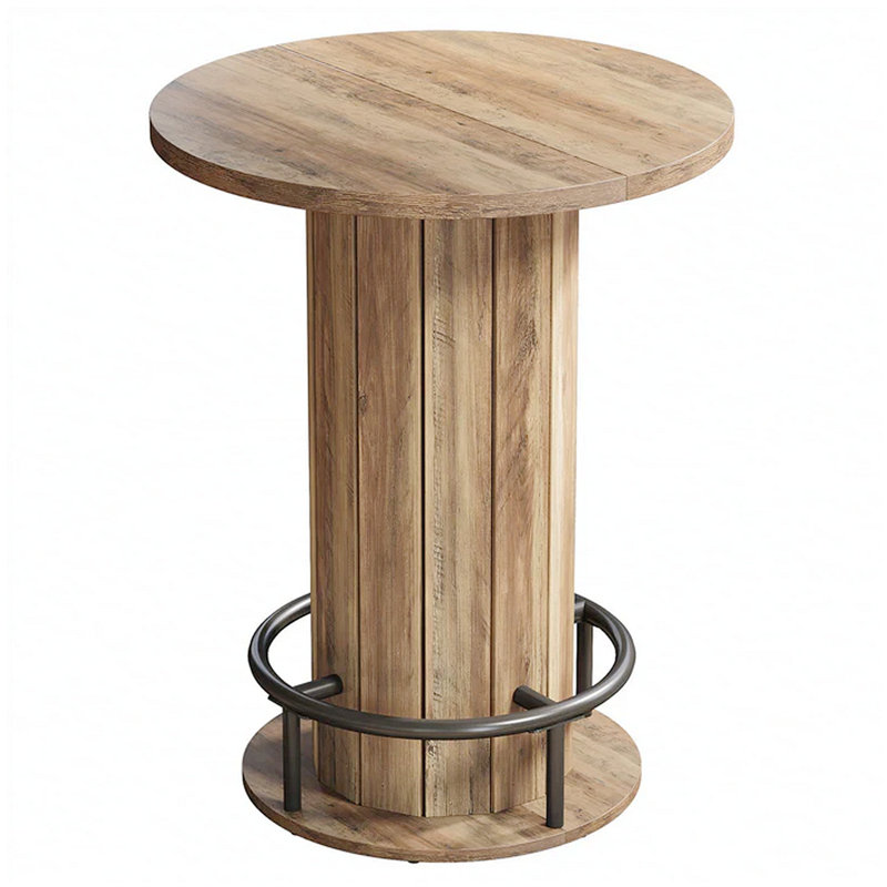 Small Meeting Table,Bar Table,Round Dining Table, Natural