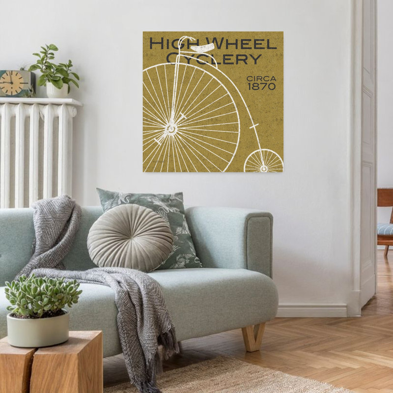 «High Wheel Cyclery», art rétro, H 32 po x l 32 po