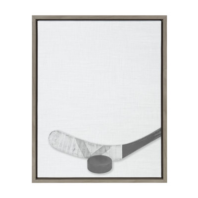 Hockey Portrait Framed Canvas Wall Art Print