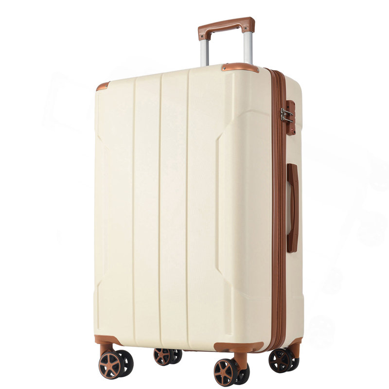 Valise rigide, valises en ABS léger et durable avec roues doubles, valise extensible 28 po à carreaux, 28 inch