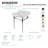 Kingston Brass Templeton 30-Inch Carrara Marble Console Sink with Brass Legs (8-Inch, 3-Hole)-79100630