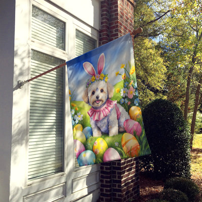 Easter Egg Hunt Double Sided 40'' H x 28'' W Polyester Easter House Flag