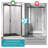 76" H × 48" W Frameless Sliding Shower Door, Tempered Glass Shower Enclosure With 27 1/16" Walk-through Width, Matte Black Finish Bathroom Shower Door-124878313