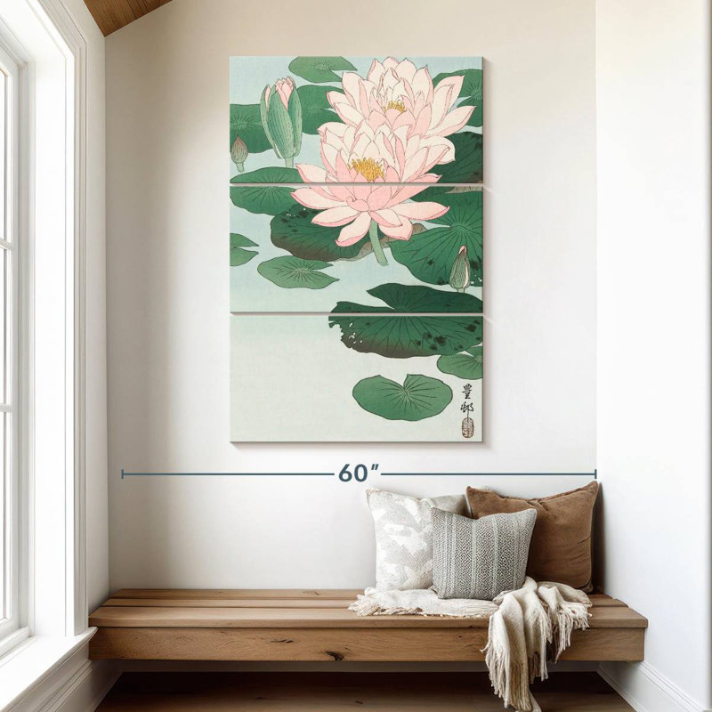 Harnek nénuphar en fleurs, H 50 po x l 32 po