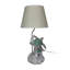 Lampes de table en mosaïque de tortues marines côtières, en résine blanc cassé, lot de 2, type A, 48 cm de hauteur