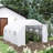 12' X 10' 7' Gardening Greenhouse, Galvanized Steel Frame, White, With Mesh Windows For Ideal Plant Conditions Steel, Optimal Growth
