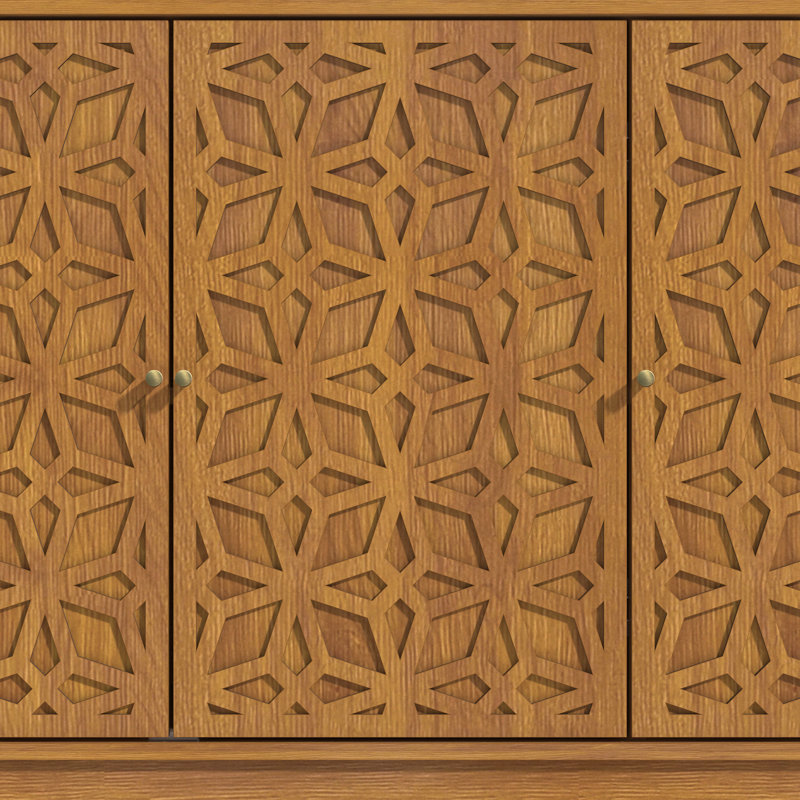 Glenford 45.94'' Sideboard Buffet, Honey Brown