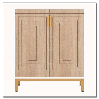 31.50" Farmhouse Coffee Bar Cabinet With 2Doors & Shelves