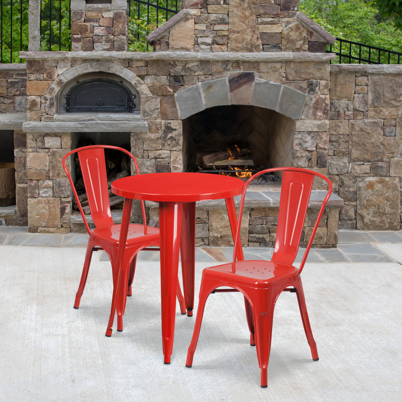 Ensemble bistro Brinson, Rouge, 24"