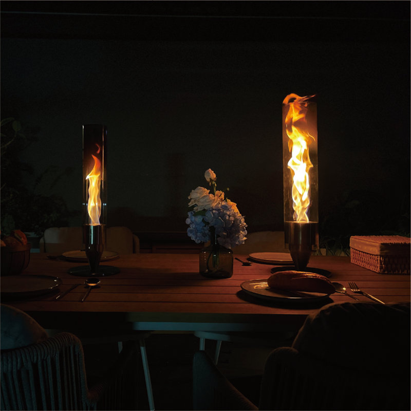 Boyde Bio-Ethanol Outdoor Tabletop Fireplace, 53cm H x 19cm W x 19cm D