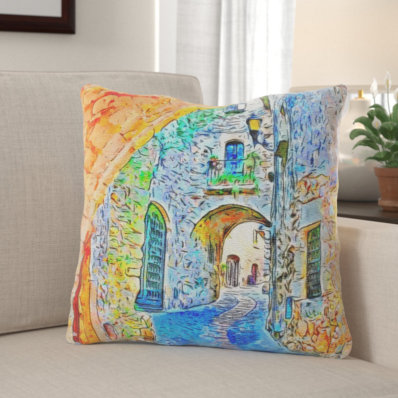 Coussin décoratif Fairburn, Microsuède, Intérieur