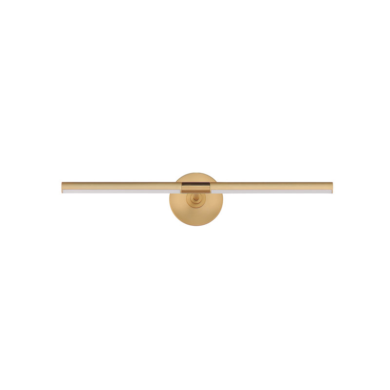 Demontrey Aluminium LED Armed Sconce, Gold/White, 4.5" H x 23" W x 8.75" D