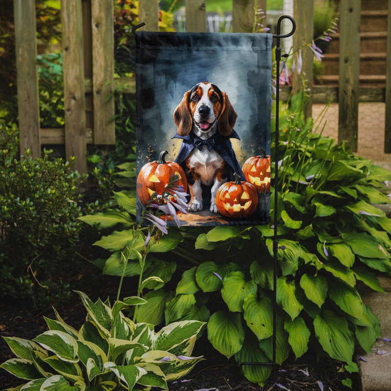 Drapeau de jardin chiot Halloween, Basset hound