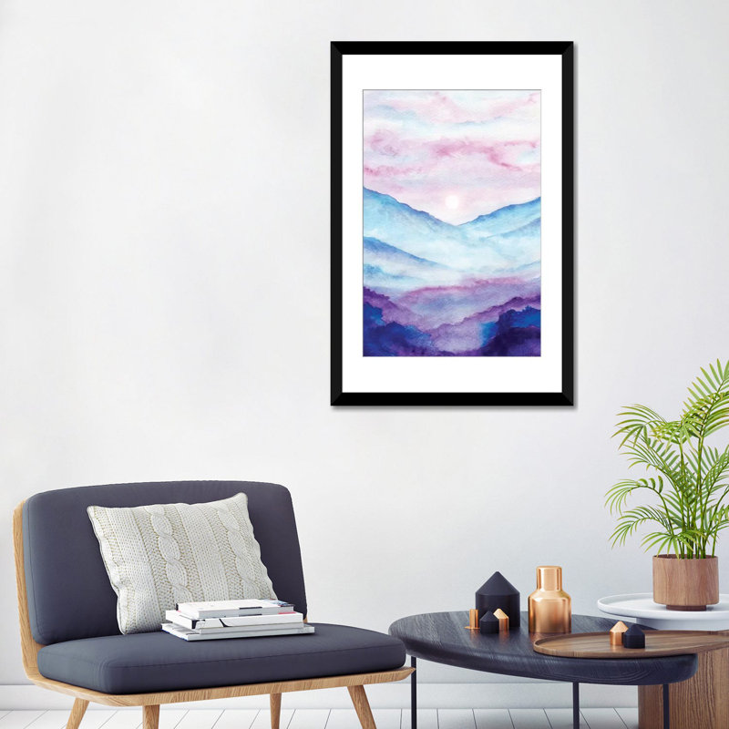 « abstract nature iv » par marco gonzalez, reproduction d’impression sur toile tendue, Papier avec cadre noir, Blanc