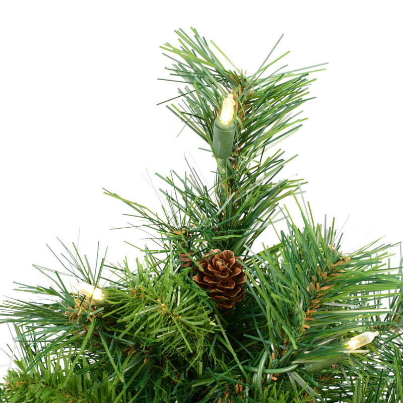 Cheyenne Pine Artificial Christmas Tree with Clear Lights, 2'