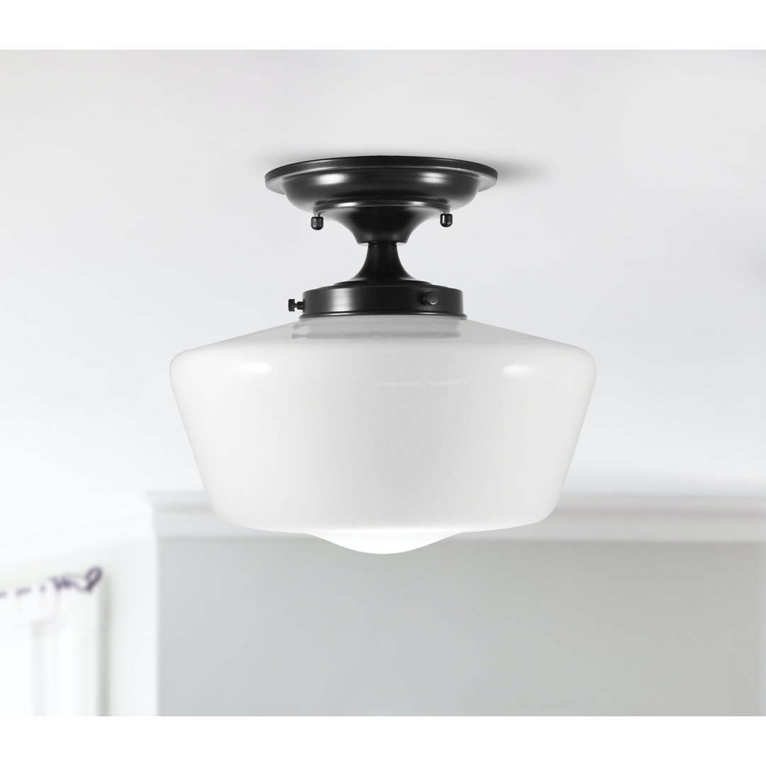 Eterniti 1-Light 12" Semi Flush Mount Gracie Oaks Fixture 