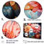 «Mums Burst With Fierce Brushwork Intense Colors I», ensemble d'art sur toile Mums-107760205-107760200