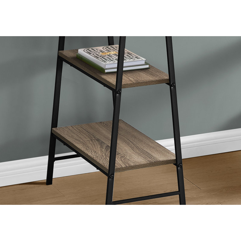 Allyssa Computer Desk, Home Office, Laptop, Storage Shelves, 48"L, Work, Metal, Laminate, Dark Taupe/Black