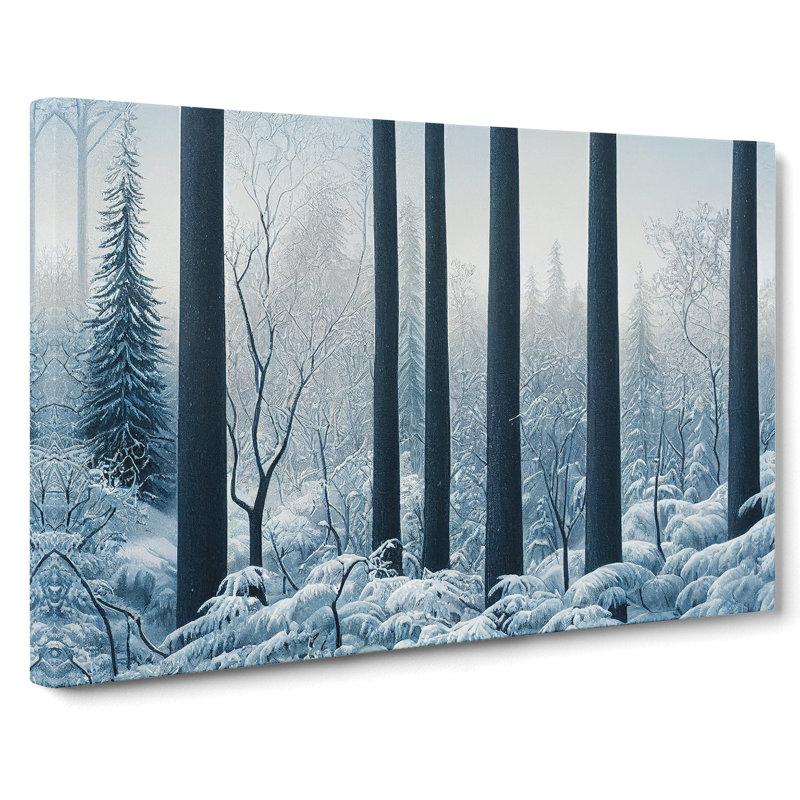 Winter Forest Snow Vol.4 - Wrapped Canvas, 35cm H x 50cm W x 3cm D
