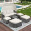 U_STYLE Ensemble de meubles de patio pour lit de jour-2058998637